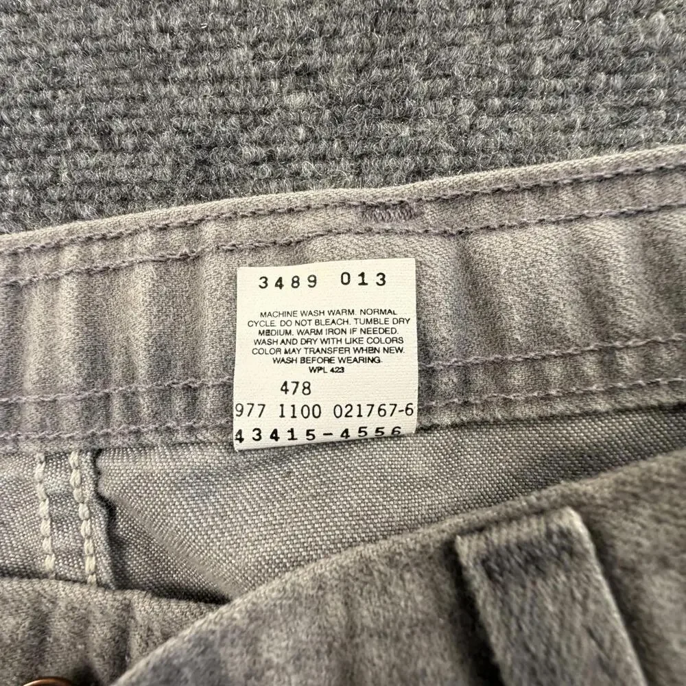 Levis Action Slacks Mens 44x30 Gray Twill Straight Leg Vintage Trousers #1246